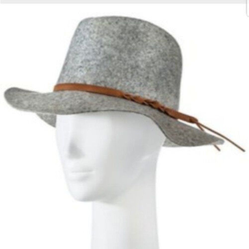 Merona Women's Felight Fedora Hat Gray NWT Summer Beach Pool Sun Shade